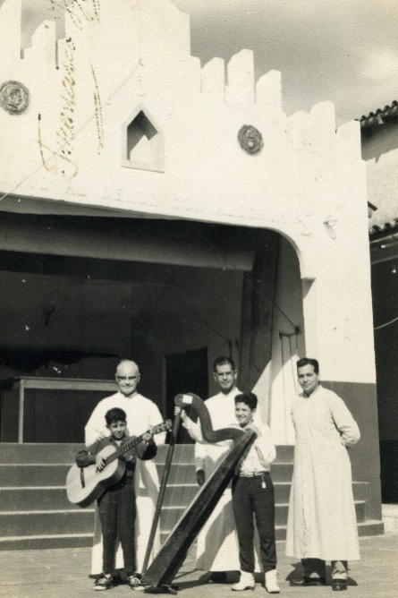 Marcos and Francisco with their teachers, 1963